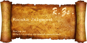 Rocska Zsigmond névjegykártya