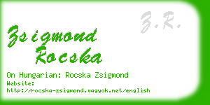 zsigmond rocska business card